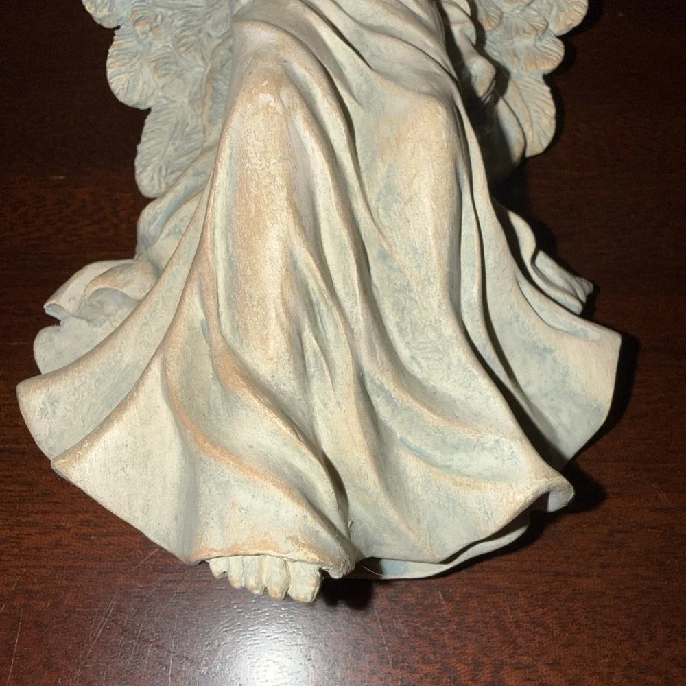Archangel Wall Sculpture Shelf Sconce Beige Resin Angel Decor Small Wall
